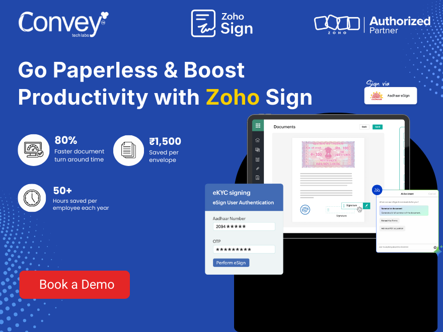 Go Paperless & Boost Productivity with Zoho Sign